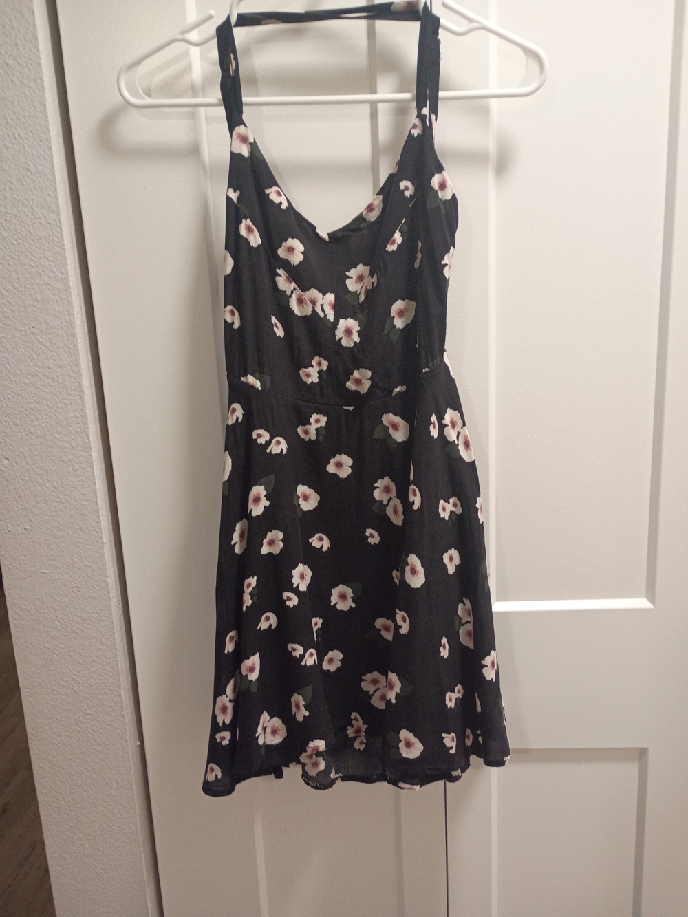 Empyre Black Dress with Blush and White Floral Print